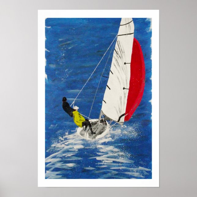Póster Dinghy Sailing Art Poster (Frente)