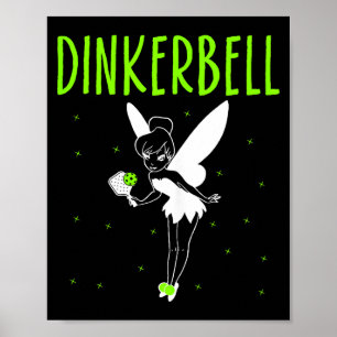 Póster Dinkerbell divertido amante del pickleball jugador