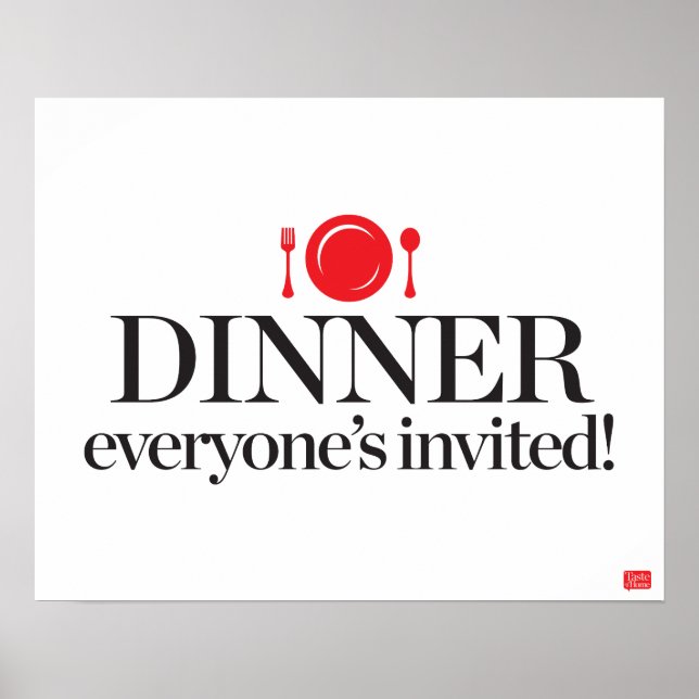 Póster Dinner Everyone's Invited (Frente)