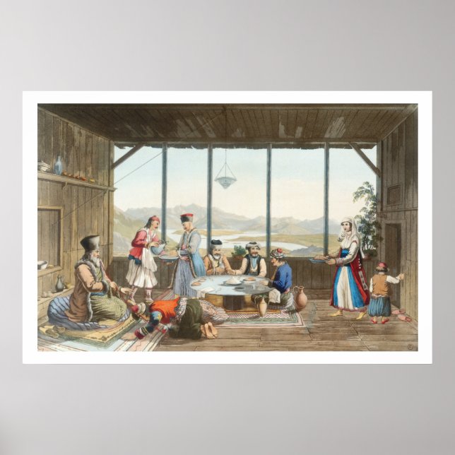 Póster Dinner held at Delphi in honour of the painter by (Frente)