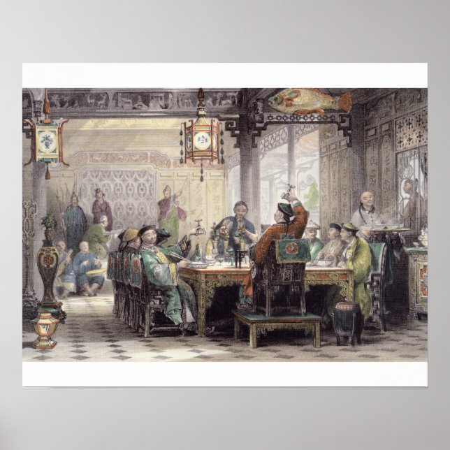 Póster Dinner Party at a Mandarin's House, from 'China in (Frente)