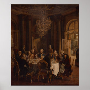 Póster Dinner Table at Sanssouci, 1850