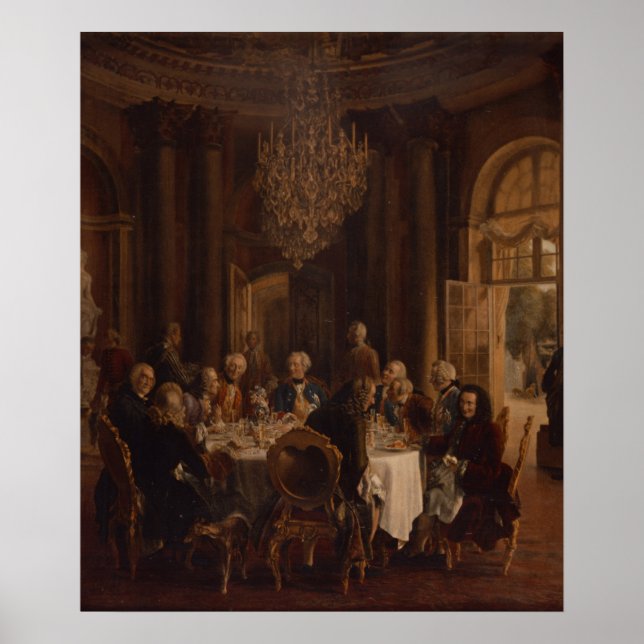 Póster Dinner Table at Sanssouci, 1850 (Frente)