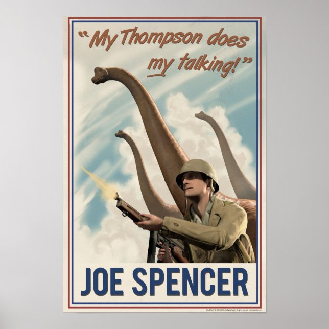 Póster Dino D-Day: Joe Spencer (Frente)
