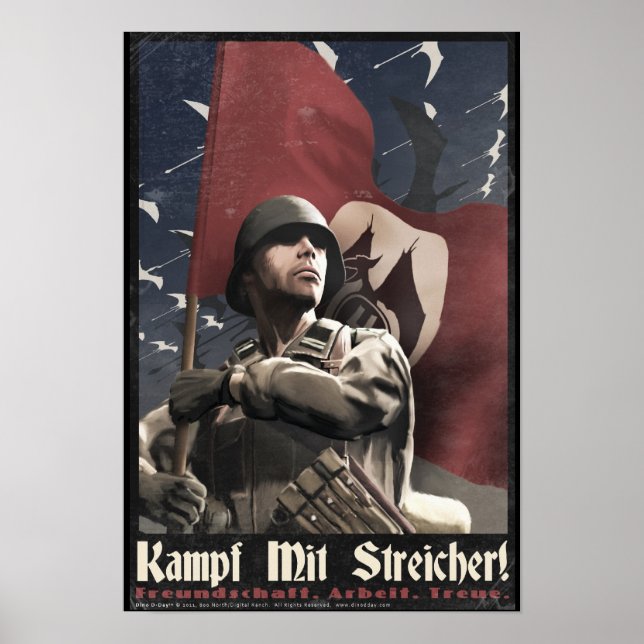 Póster Dino D-Day: Más Streicher (Frente)