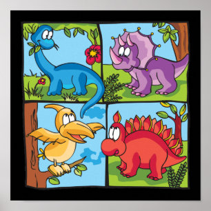 Póster Dino Friends