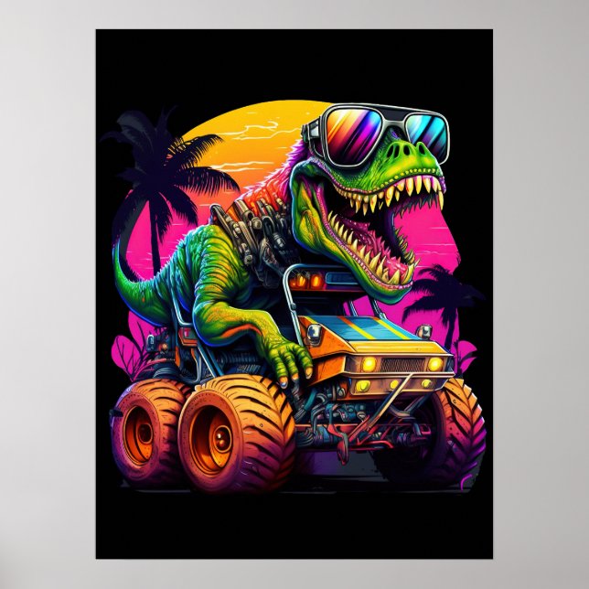 Póster Dino Monster Truck (Frente)