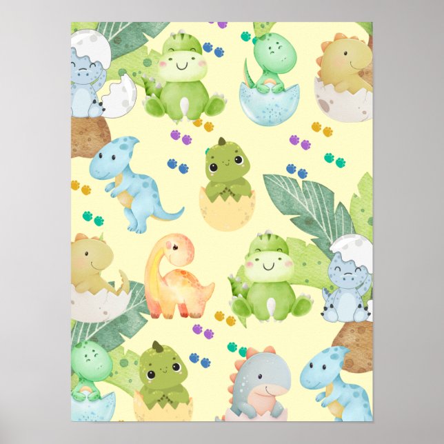 Póster Dino Pequeño Lindo (Frente)