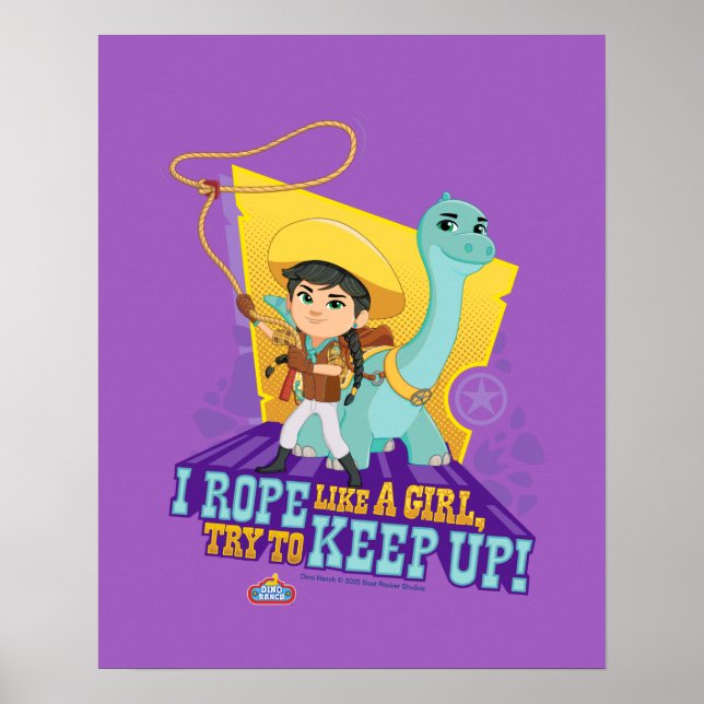 Póster Dino Ranch | Min. y Clover (Frente)