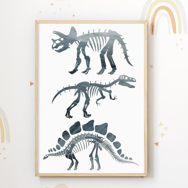 Póster Dino Skeletons Niños Sala Imprimir Dinosaurios Pos (Subido por el creador)