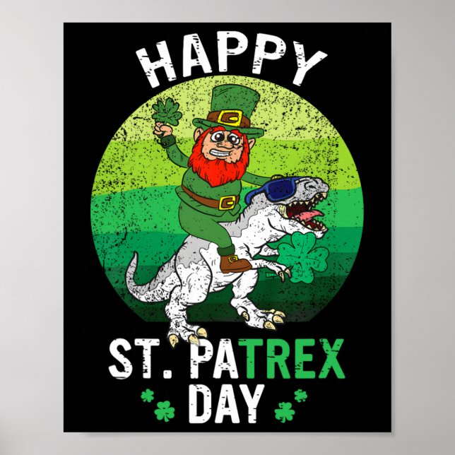 Póster Dino St Patricks Day Shirys Niños pequeños chicos  (Frente)