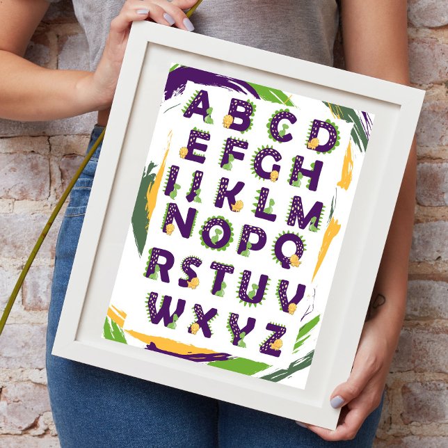 Póster Dinosaur ABC Alphabet Cute (Subido por el creador)