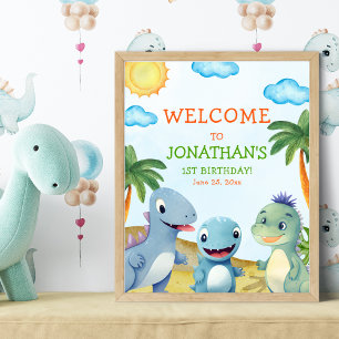 Póster "Dinosaur Birthday Wall Decoration Room