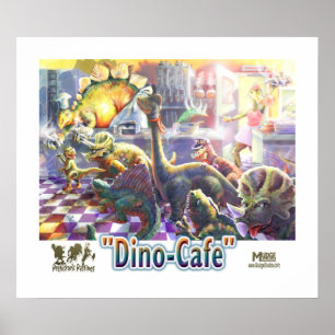 Póster Dinosaur Cafe