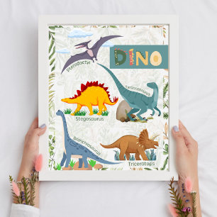 Póster Dinosaur Cute Poster