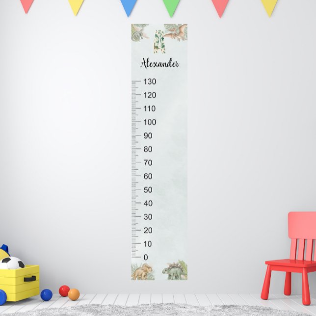 Póster Dinosaur Personalized Name Monogram A Growth Chart (Subido por el creador)