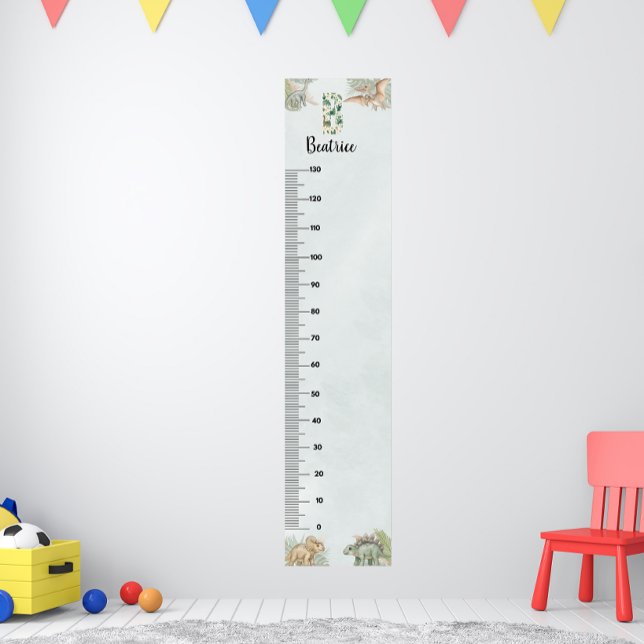 Póster Dinosaur Personalized Name Monogram B Growth Chart (Subido por el creador)