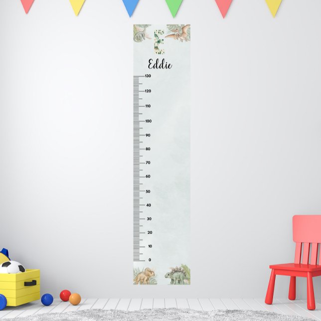 Póster Dinosaur Personalized Name Monogram E Growth Chart (Subido por el creador)