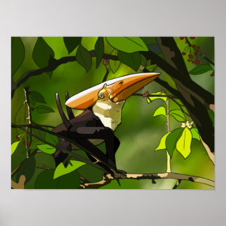 Póster Dinosaur Poster - Thalassodromeus Toucan