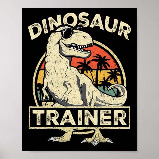 Póster Dinosaur Trainer Halloween Costume Retro Dino Outl (Frente)