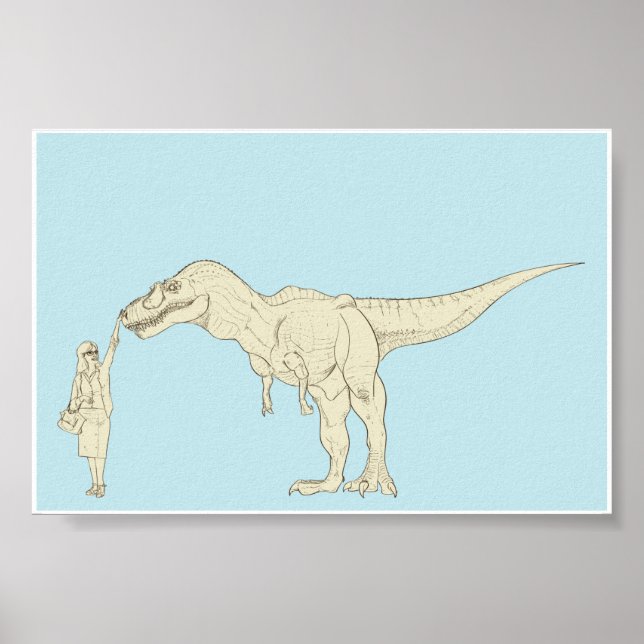 Póster Dinosaurio 6x4 (Frente)