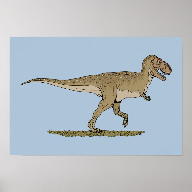 Póster Dinosaurio cretáceo Tyrannosaurus rex (Frente)