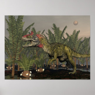 Póster Dinosaurio criolofosaurio - reno 3D