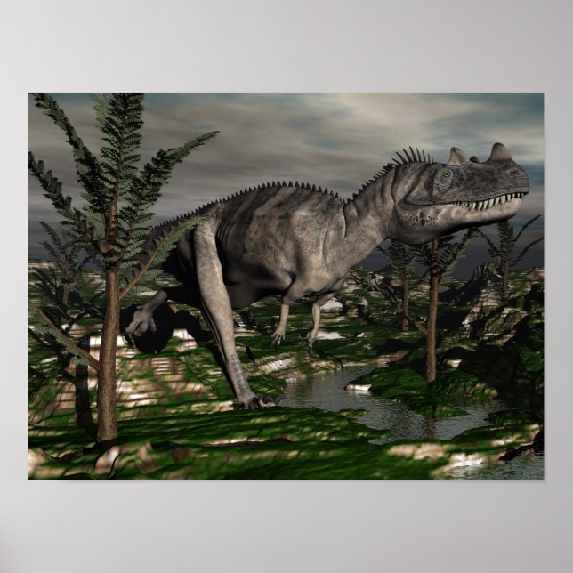 Póster Dinosaurio de Ceratosauro - Representación 3D (Frente)