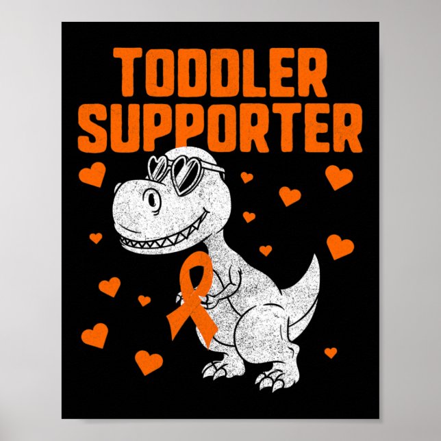 Póster Dinosaurio de sensibilización 2 (Frente)