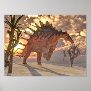 Póster Dinosaurio del Kentrosaurus - 3D rinden