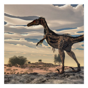 Póster Dinosaurio del Velociraptor - 3D rinden