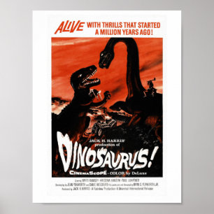 Póster Dinosaurio, Dino, Cine Retro Saurus