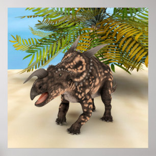 Póster Dinosaurio Einiosauro