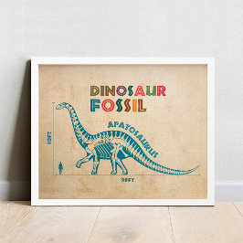 Póster Dinosaurio Fossil 6 Poster