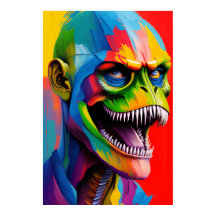 Dinosaurio Hybrid Cyborg Art - Ilustracion T-Rex