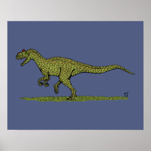 Póster Dinosaurio Jurásico Allosaurus