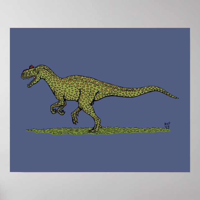 Póster Dinosaurio Jurásico Allosaurus (Frente)
