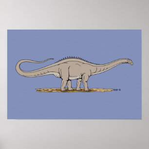 Póster Dinosaurio Jurásico Apatosaurus