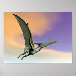 Póster Dinosaurio Pteranodon volando - rendimento 3D