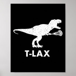 Póster Dinosaurio T-lax . Lacrosse, jugador de Guay Dino 