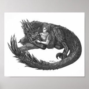 Póster Dinosaurio tenebroso