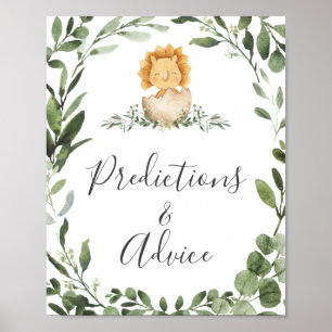 Póster Dinosaurios Baby Shower Predictions and Advances R