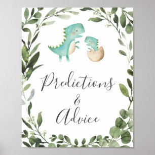 Póster Dinosaurios Baby Shower Predictions and Advances R