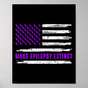 Póster Dinosaurios de bandera hacen Epilepsia Extinct Sen