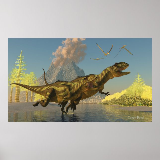 Póster Dinosaurios de Yangchuanosaurus (Frente)