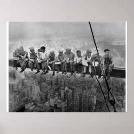 Póster Dinosaurios en un rascacielos