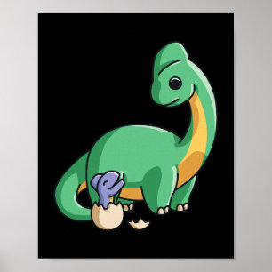 Póster Dinosaurios estegosaurios pequeños Dino Dinosaurio