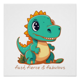 Póster Dinosaurios feroces
