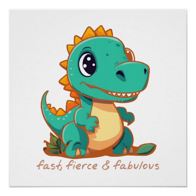 Póster Dinosaurios feroces (Anverso)