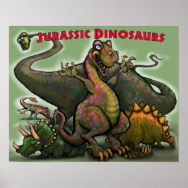 Póster Dinosaurios Jurásicos